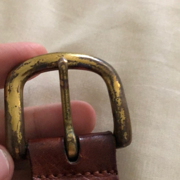 Men’s Eddie Bauer Tan Woven leather belt - Picture 6 of 9